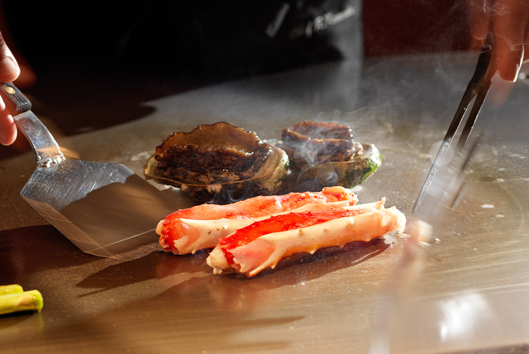 隠れ家のような離れの鉄板焼き