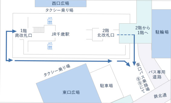 バス乗り場(JR千歳駅)